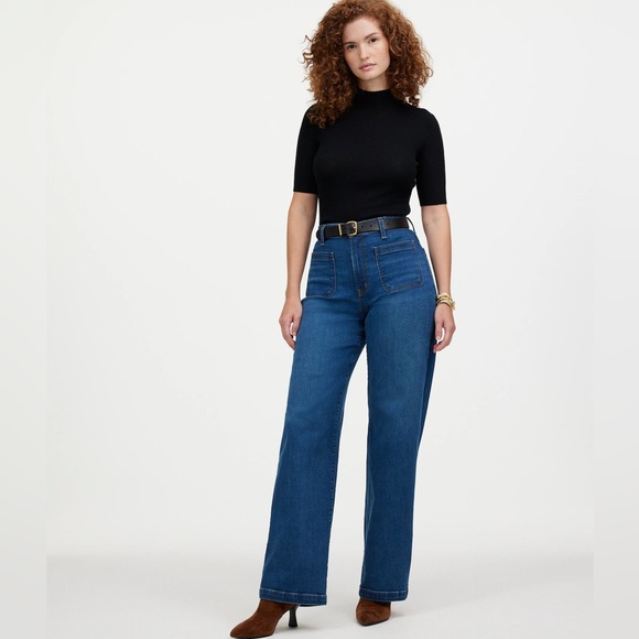 Madewell The Curvy Emmet Wide-Leg Jean: Patch Pocket Edition NWT 28 - Picture 3 of 9